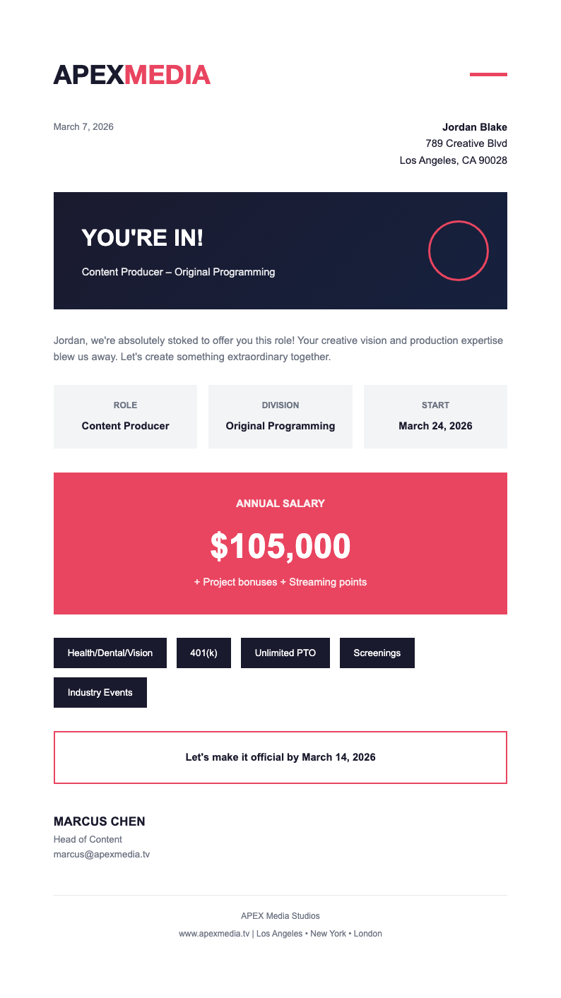 Media entertainment dynamic